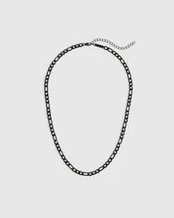 Black Steel Chain Necklace