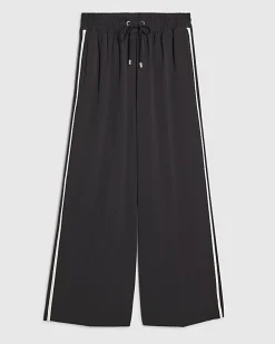 Black Stitch Side Stripe Joggers