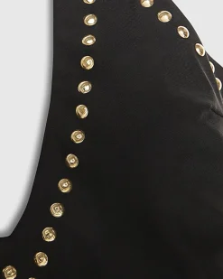Black Studded Swimsuit