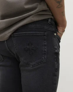 Black Super Skinny Fit Ripped Stretch Jeans