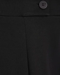 Black Tailored Jersey Wide Leg Trousers