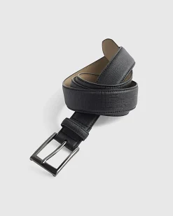 Black Textured Belt