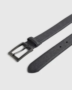 Black Textured Belt