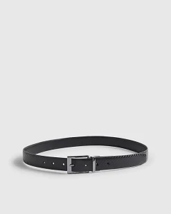 Black Textured Smooth Belt