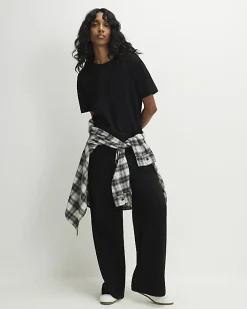 Black T-Shirt and Trousers Set