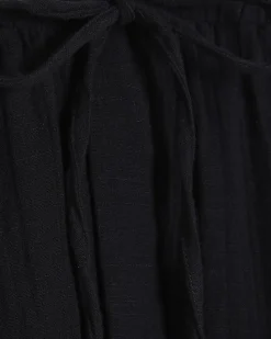 Black Whipstitch Shorts