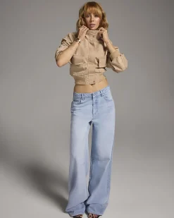 Blue Baggy Wide Leg Jeans