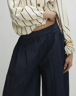 Blue Barrel Leg Jeans