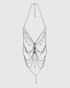 Blue Beaded Body Chain