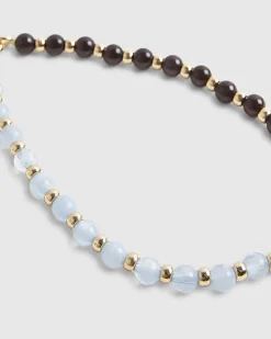 Blue Beaded Charm Phone Chain
