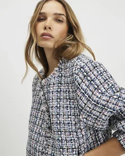 Blue Boucle Bomber Jacket