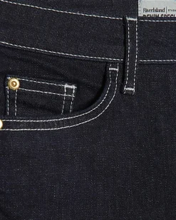 Blue Contrast Stitch Skinny Jeans