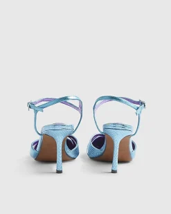 Blue Cut Out Detail Court Heels