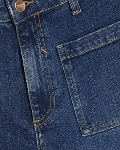 Blue Denim High Waisted Relaxed Flare Jeans