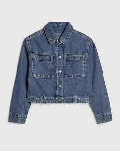 Blue Denim Long Sleeve Pocket Jacket
