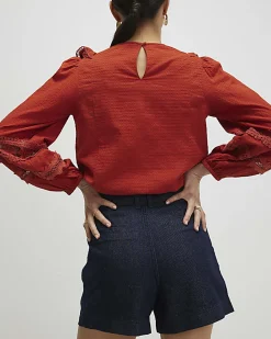 Blue Denim Tailored Longline Short