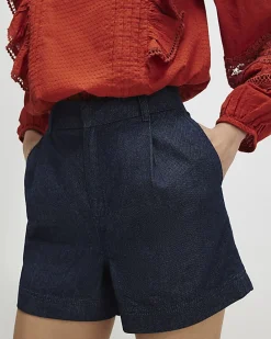 Blue Denim Tailored Longline Short