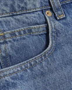 Blue Drawstring Balloon Leg Jeans