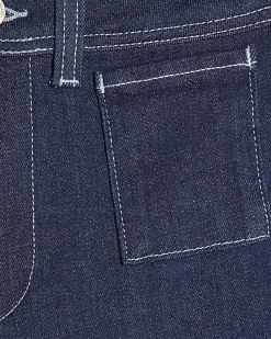 Blue High Waisted Relaxed Flare Jeans
