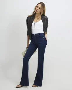 Blue High Waisted Sculpt Flare Jeans