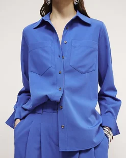 Blue Long Sleeve Tailored Shirt