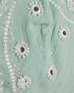 Blue Mirror Embroidered Cami