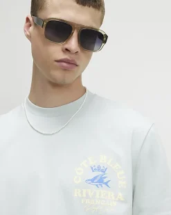 Blue Oversized Fit Cote Bleue Crest T-Shirt