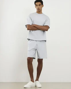 Blue Oversized Fit T-Shirt And Shorts Set