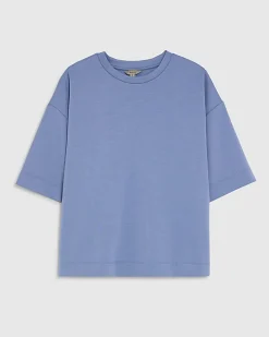 Blue Premium Short Sleeve Boxy Fit T-shirt