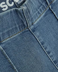 Blue Pull-On Elasticated Sculpt Flared Jeans
