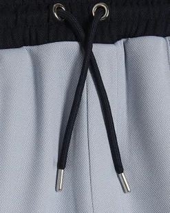 Blue Regular Fit Pique Taped Shorts