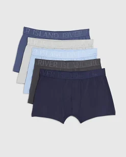 Blue RI Jacquard Pack Of 5 Trunks