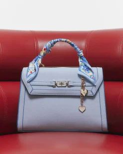 Blue Scarf Charm Tote Bag