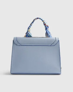 Blue Scarf Charm Tote Bag