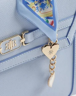 Blue Scarf Charm Tote Bag