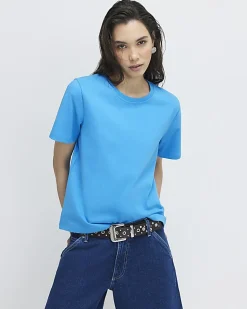 Blue Short Sleeve Slim Fit T-Shirt