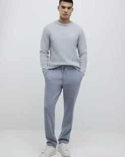 Blue Slim Fit Elasticated Smart Joggers