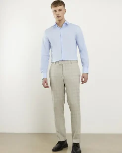 Blue Slim Fit Long Sleeve Shirt