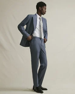 Blue Slim Fit Suit Trousers