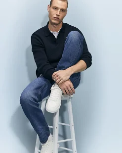 Blue Straight Leg Jeans