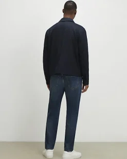 Blue Tapered Fit Stretch Jeans