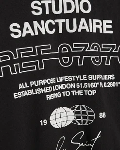 Boys Black Double Layer Sanctuaire T-Shirt