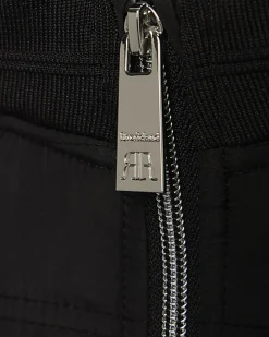 Boys Black Hooded Hybrid Jacket