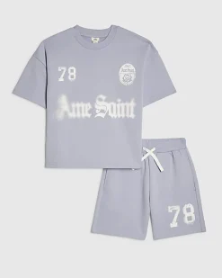 Boys Blue Ame Saint 78 T-Shirt Set