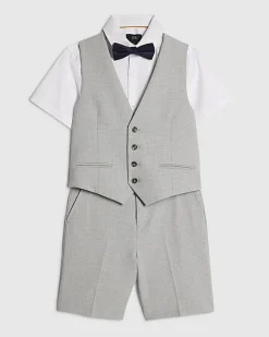 Boys Blue Tailored Waistcoat 4 Piece Set