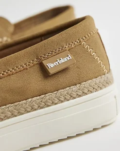 Boys Brown Espadrille Loafers