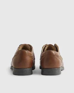 Boys Brown Faux Leather Point Shoes