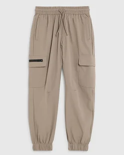 Boys Brown Zip Cargo Trousers