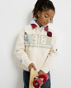 Boys Cream Badge Shacket