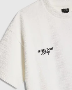Boys Cream Oversized Textured Amalfi T-Shirt